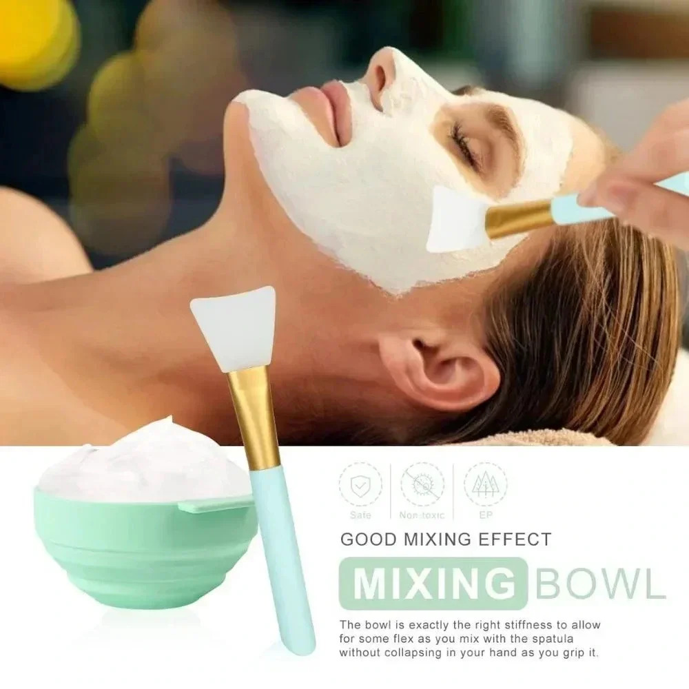 Mask Mixing Bowl Set, 5 in 1Facemask Mixing Tool Kit with Facial Mask Bowl